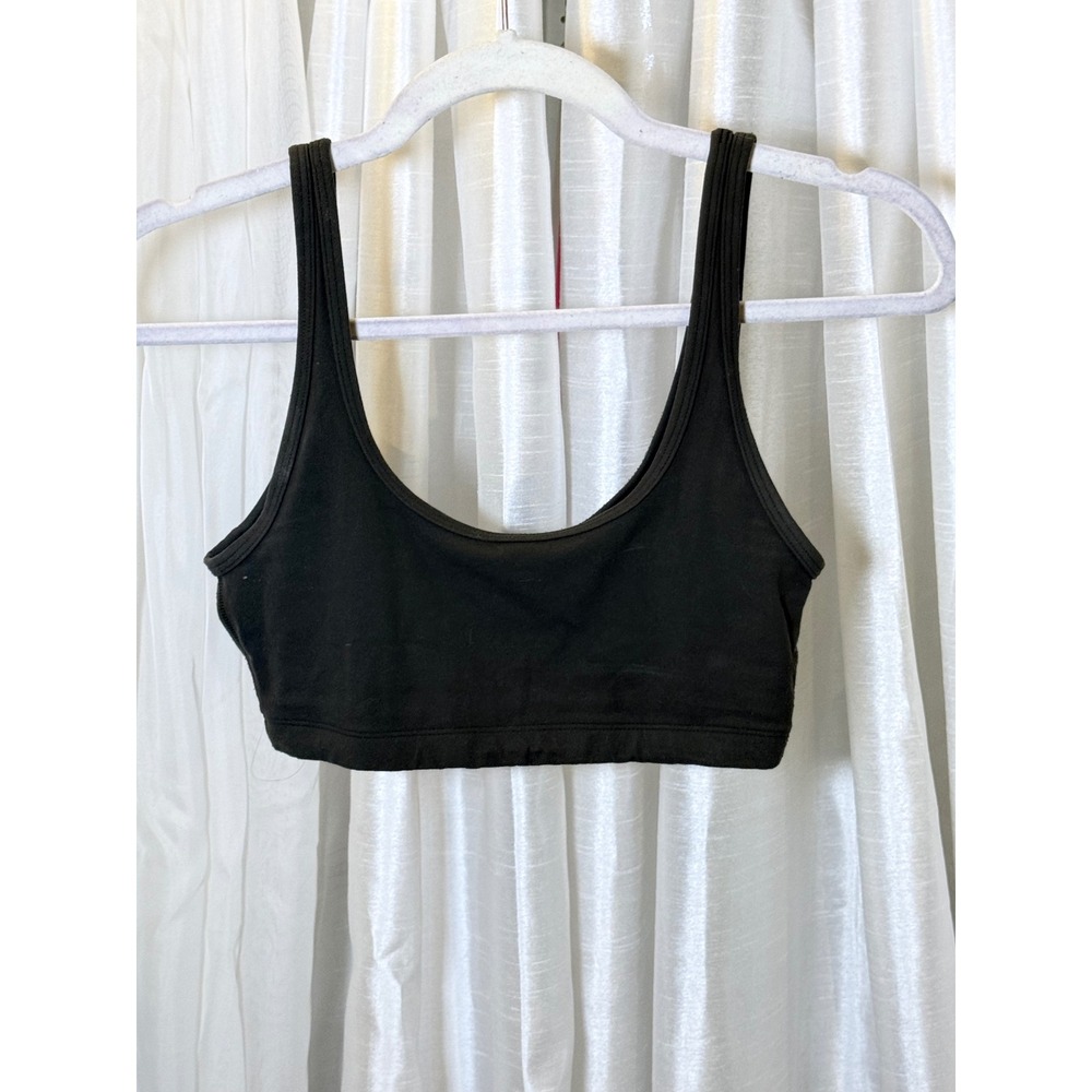 Aritzia Golden Tna Sports Bra Womens Small Olive Green Scoop Neck Activewear